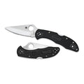 Spyderco Delica 4 7.125-Inch VG-10 Stainless Steel Saber-Ground Blade FRN Folding Knife (Black)