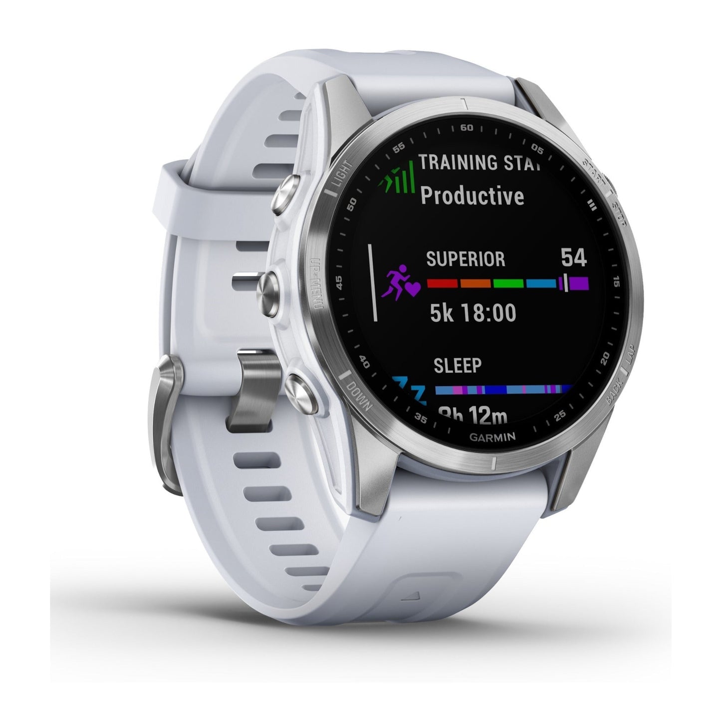 Garmin Fenix 7S Stainless Steel with Whitestone Band