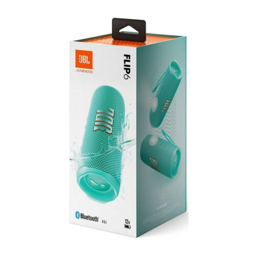 JBL Flip 6 Portable Waterproof and Dustproof 2-Way Speaker (Teal, 12 Hours of Playtime)