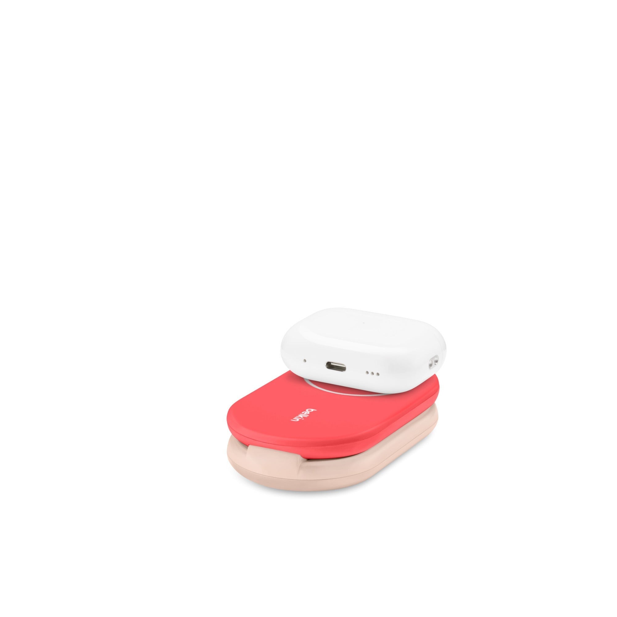 Belkin BoostCharge 15W 2-in-1 Magnetic Foldable Wireless Qi2 Charging Stand (Pink)
