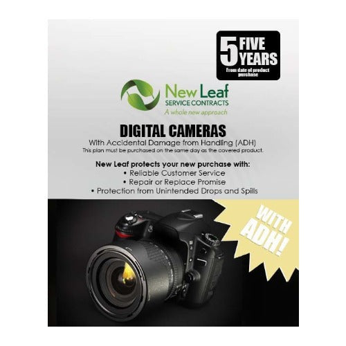 New Leaf 5-Year Digital Cameras Service Plan with ADH for Products Retailing Under $3,000