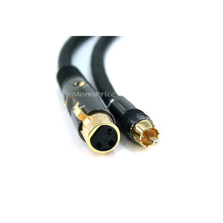 Monoprice 6ft Premier Series XLR Female to RCA Male Cable, 16AWG (Gold Plated)