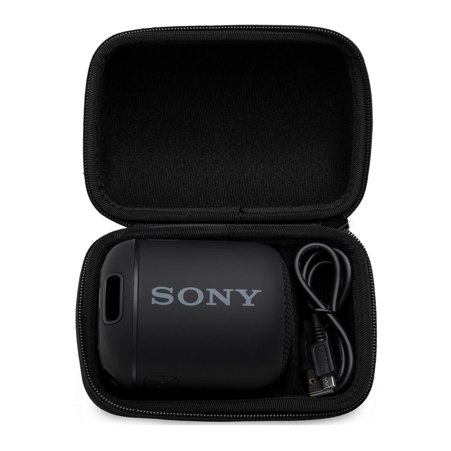 Sony SRS-XB100 Wireless Bluetooth Portable Speaker (Gray) with Case Bundle
