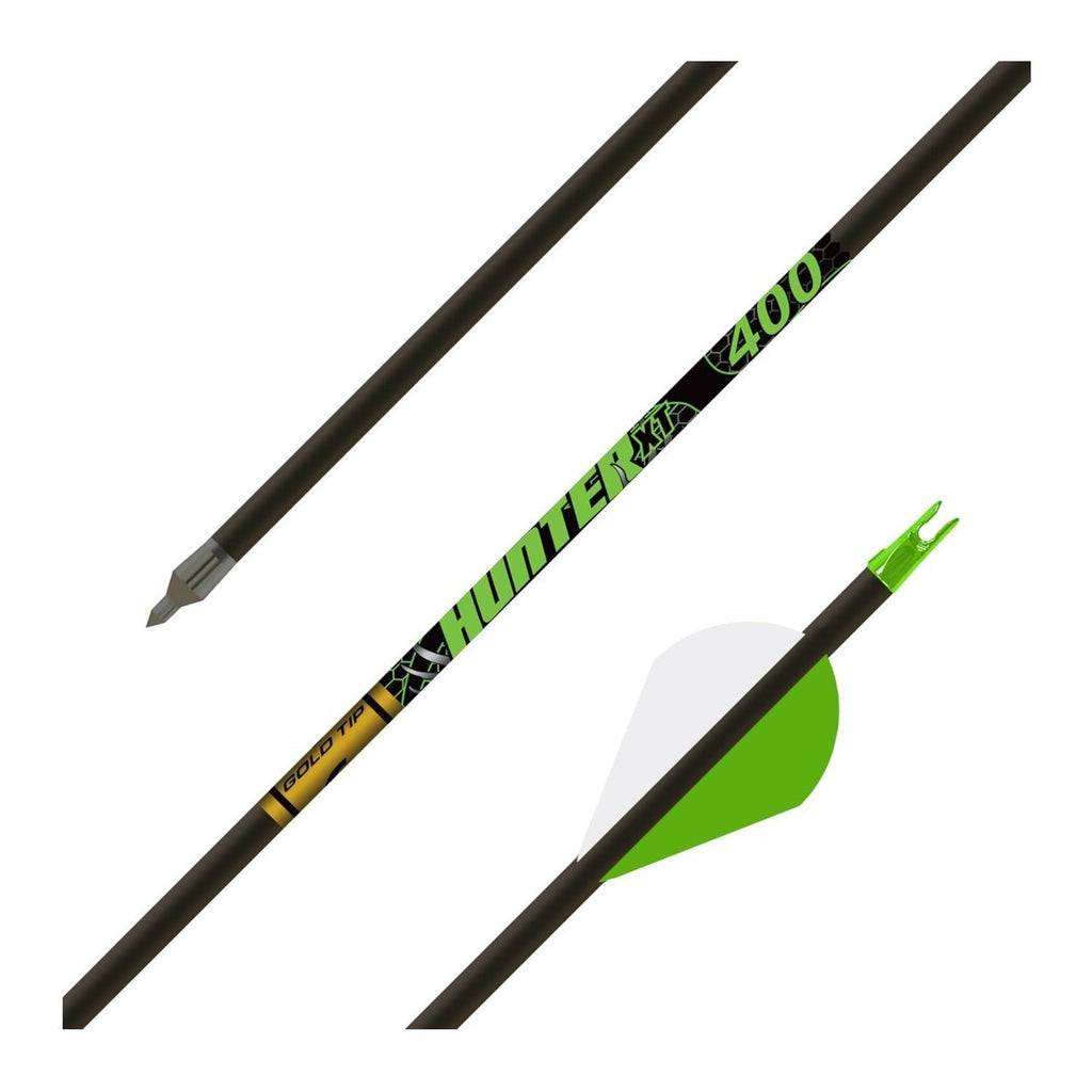 Gold Tip Hunter XT Arrows 340 with 2-Inch Raptor Vane (Pack of 6)