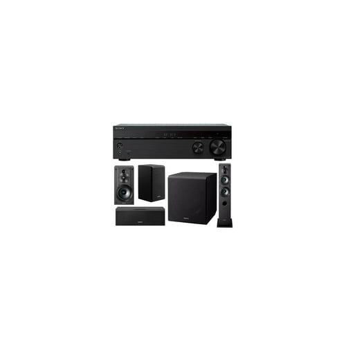 Sony STRDH590 5.2ch Home Theater AV Receiver with Speaker and Subwoofer Bundle