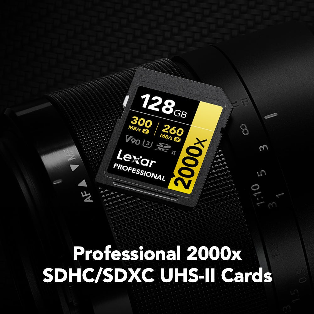 Lexar Professional 128GB 2000x UHS-II SDXC Memory Card