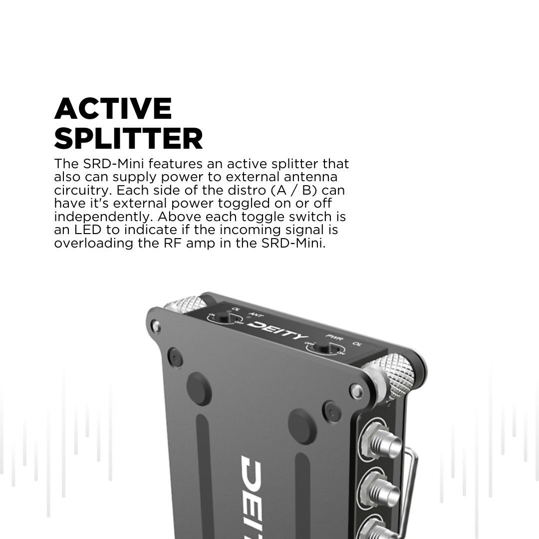 Deity SRD Mini 4 Channel Black Radio Frequency Distribution Device Bundle