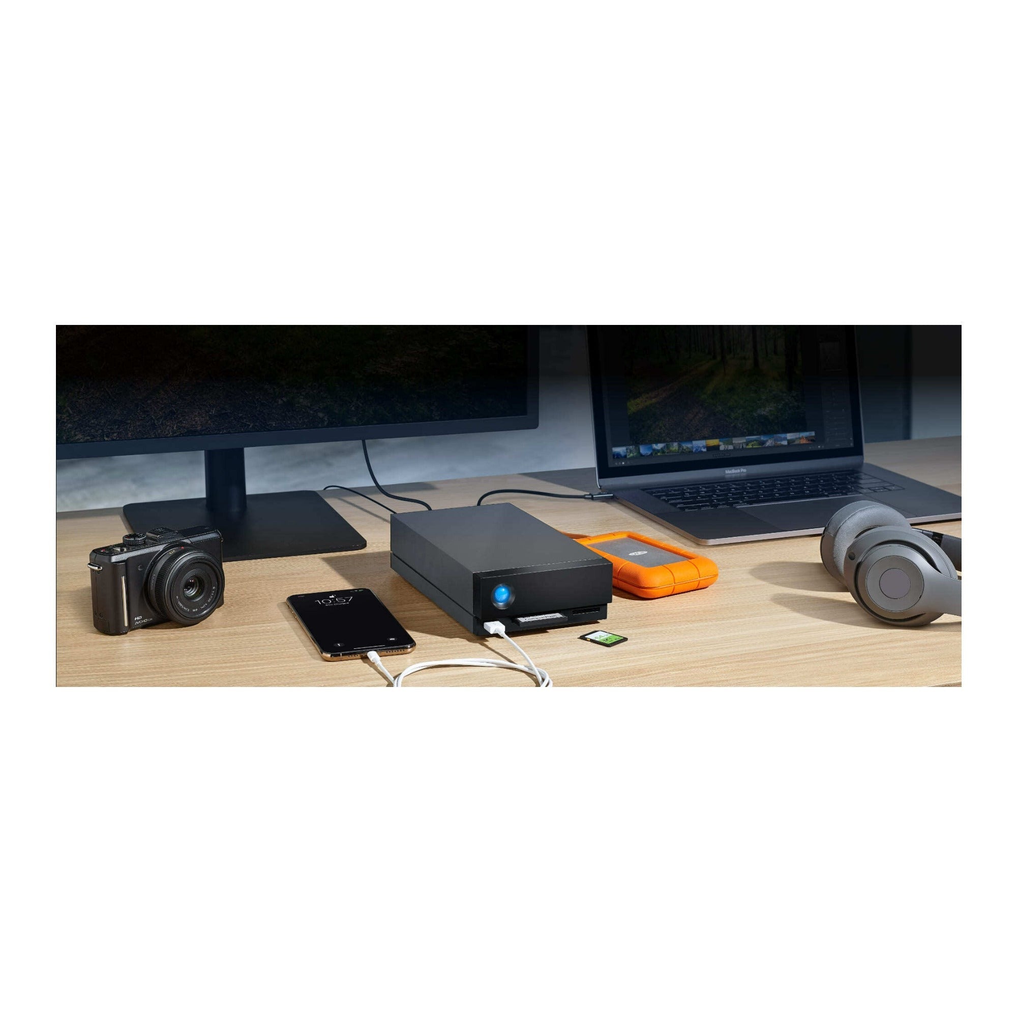 LaCie Self-Cooling Aluminum Enclosure 1big Seagate IronWolf Pro Enterprise-Class Drive 20TB Dock HDD