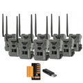 Spypoint Flex Dark GPS Cellular Trail Camera (10 Pack) with Accessories Bundle