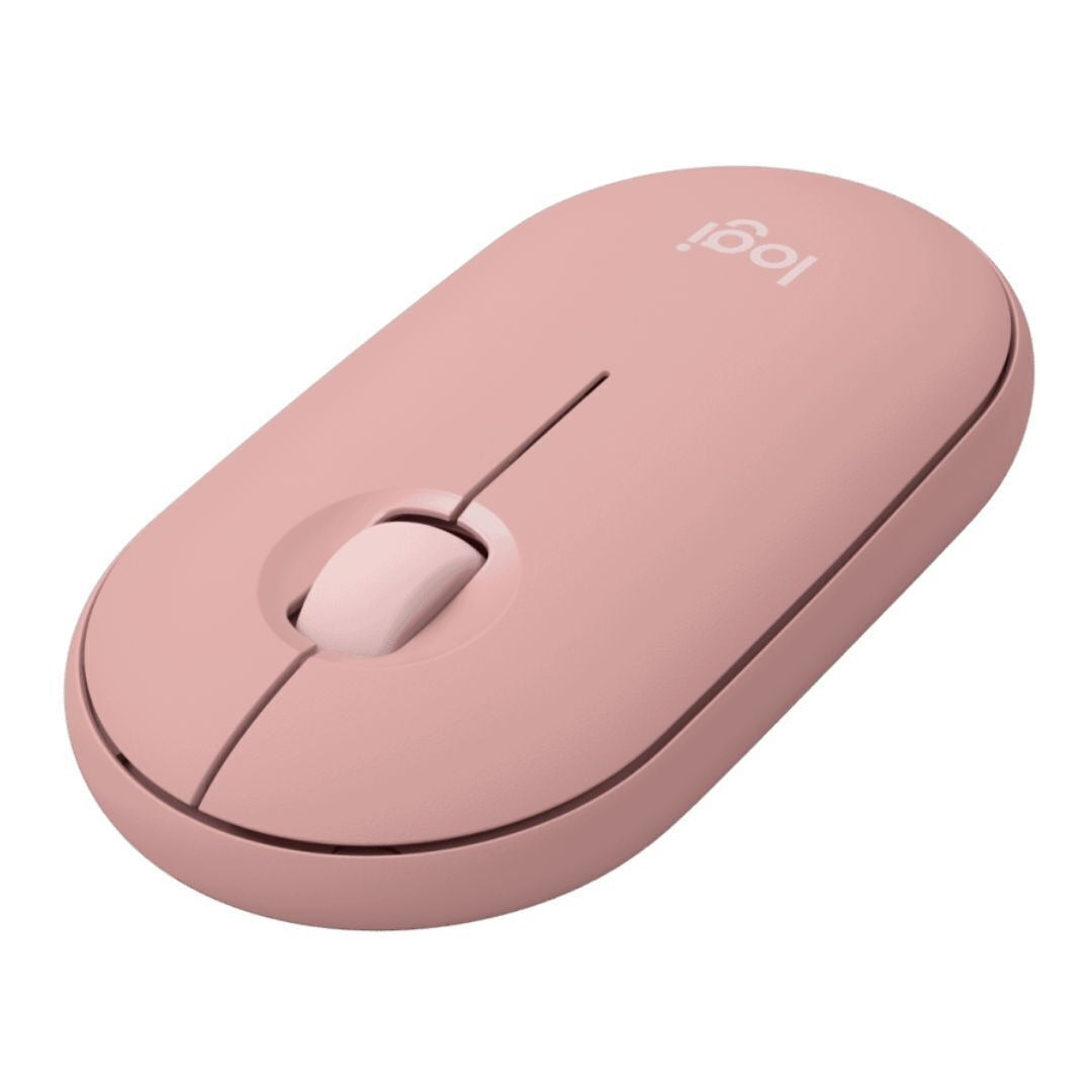 Logitech Pebble Slim Bluetooth Wireless Mouse 2 M350S with Customizable Button (Tonal Rose)