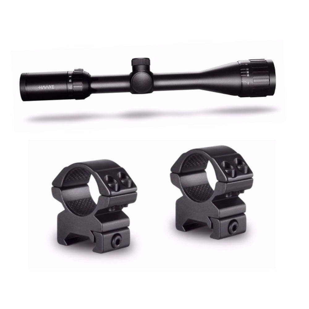 Hawke Sport Optics Vantage 4-12x40 Rimfire .22 WMR Riflescope with Mounting Rings