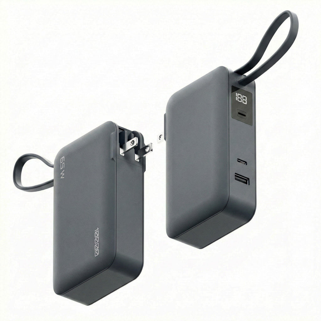 ReelCharge 10,000 mAh 65W Power Bank Flex (Cool Gray)