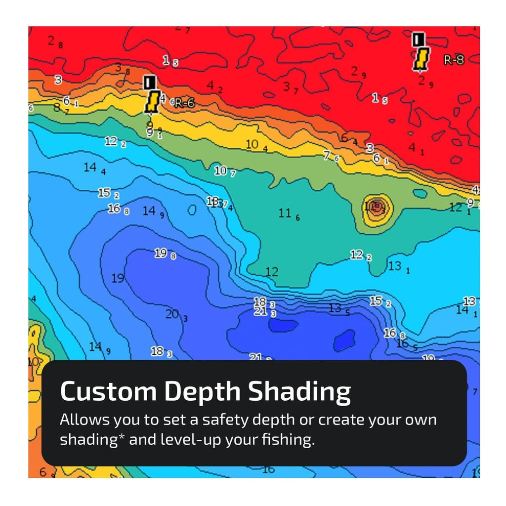 C-MAP Reveal - US Lakes North Central, Map Card for Marine GPS Navigation