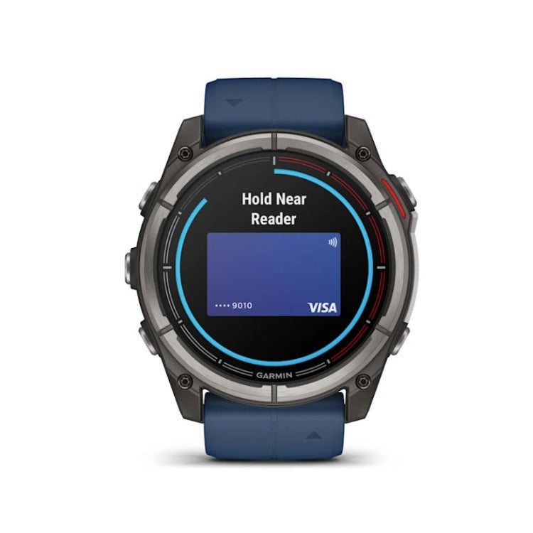 Garmin quatix 8 AMOLED Marine GPS Smartwatch (51mm, Titanium/Captain Blue) (Used)