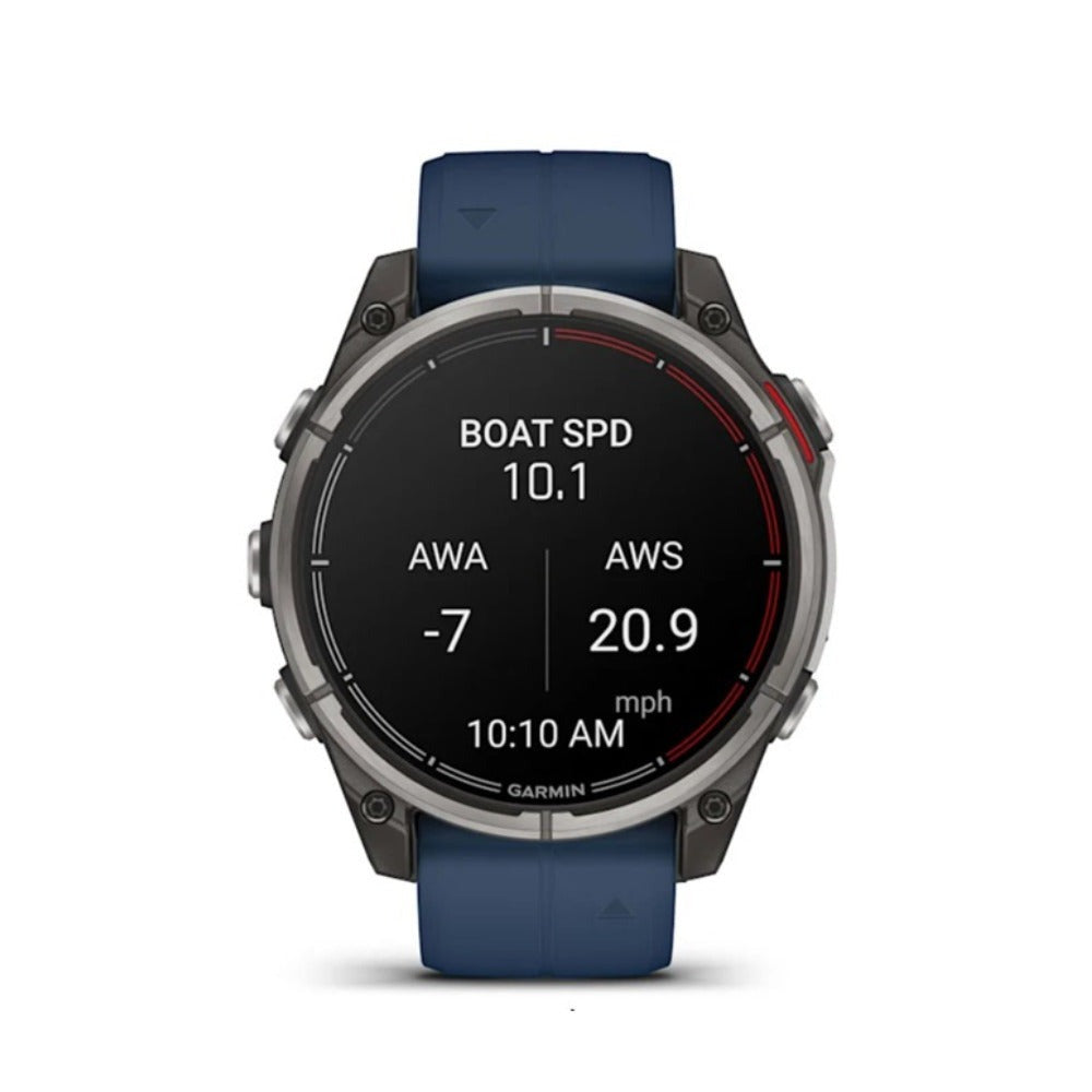 Garmin quatix 8 AMOLED Marine GPS 47mm Smartwatch (Titanium/Captain Blue)