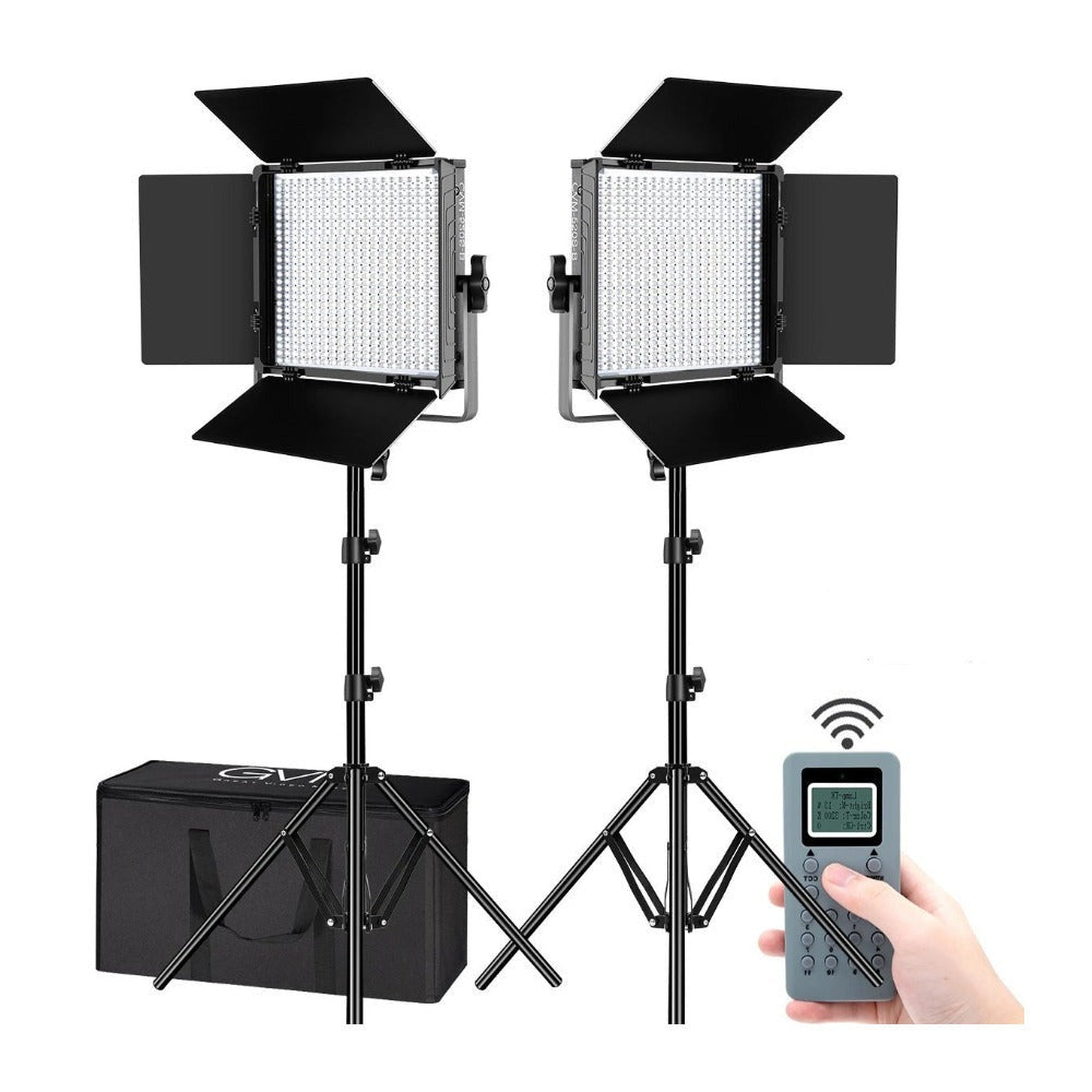 GVM 520S-B Bi-Color LED Studio Video 2-Light Panel Kit