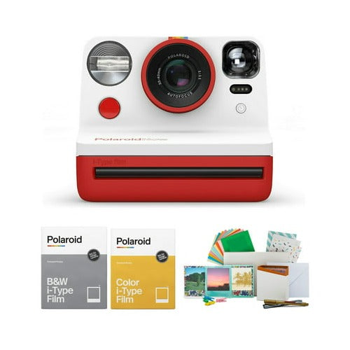 Polaroid Now VF i-Type Instant Camera (Red) Bundle with Film & Accessory Kit