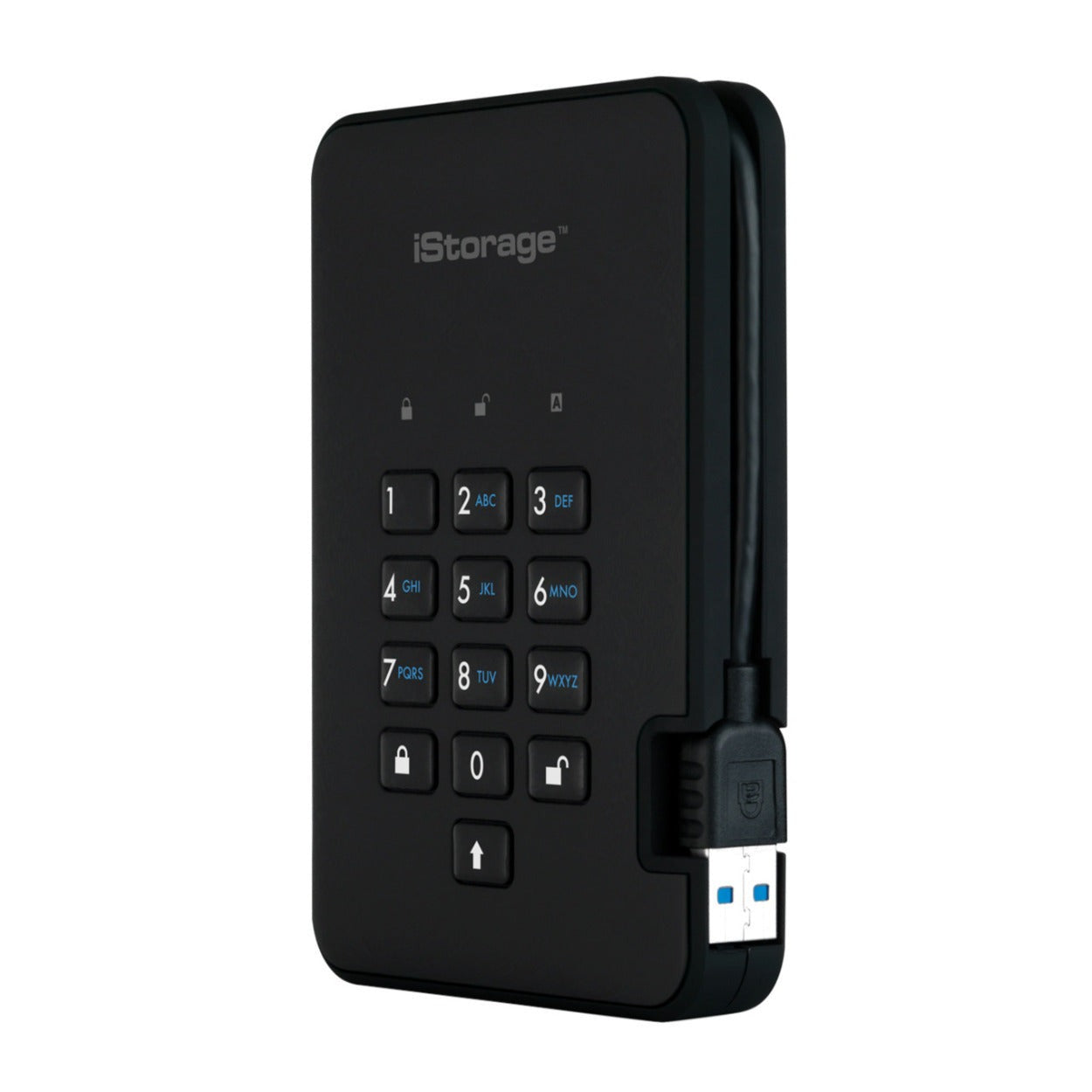 iStorage diskAshur2 USB 3.1 3TB Encrypted Portable HDD (Phantom Black)