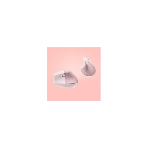 Logitech Lift Vertical Wireless Ergonomic Mouse with Customizable Buttons - Rose