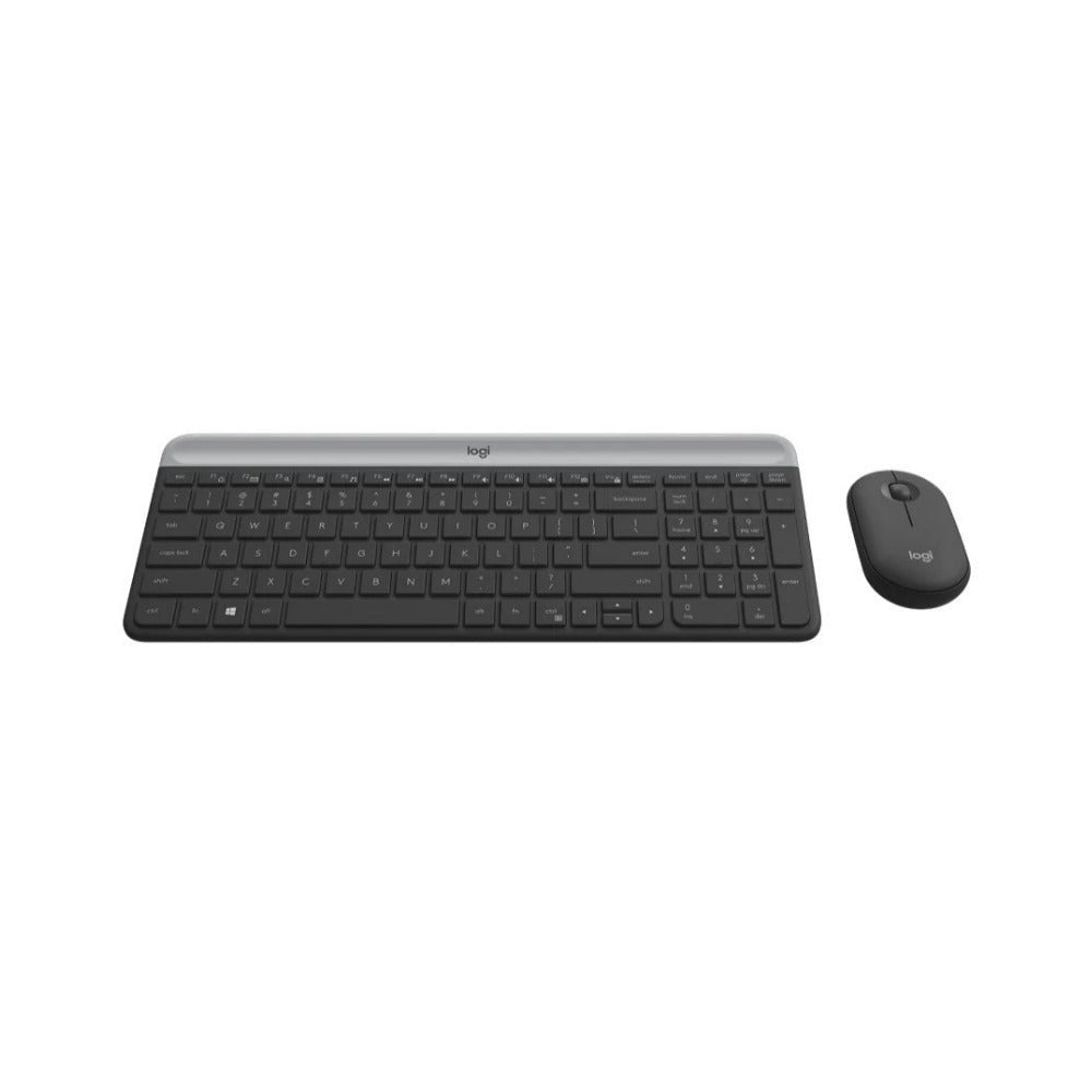 Logitech MK470 Ultra-Slim Compact Wireless Keyboard and Mouse Combo with Optical Tracking (Graphite)