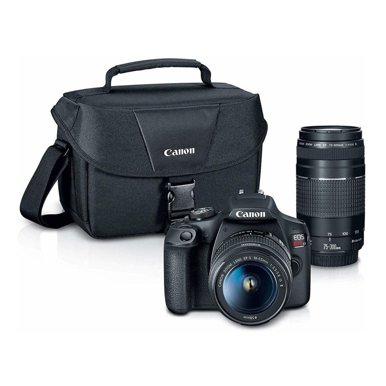 Canon EOS Rebel T7 DSLR Camera and EF 75-300mm Double Zoom Lens Kit Bundle