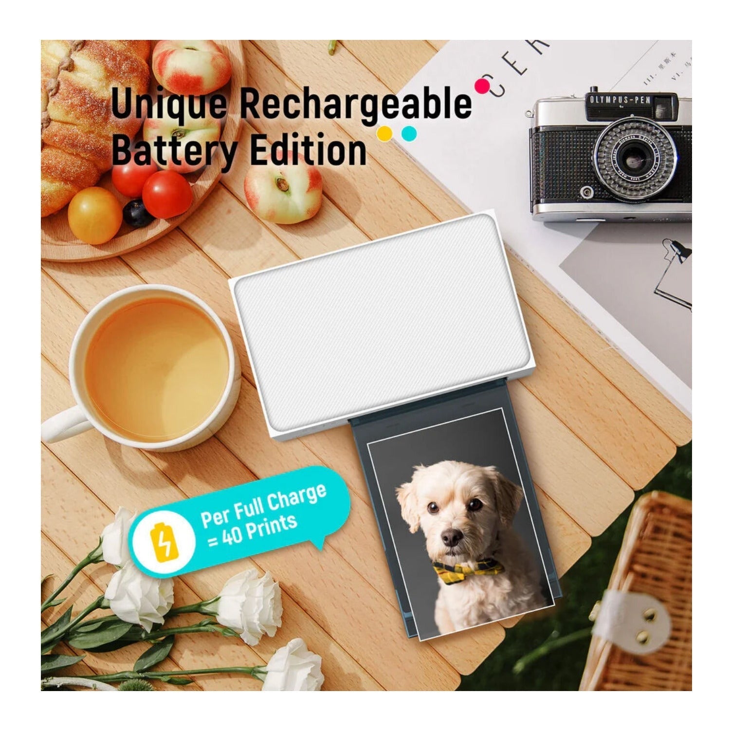 Liene M200 4x6 Instant Photo Printer with Rechargeable Battery