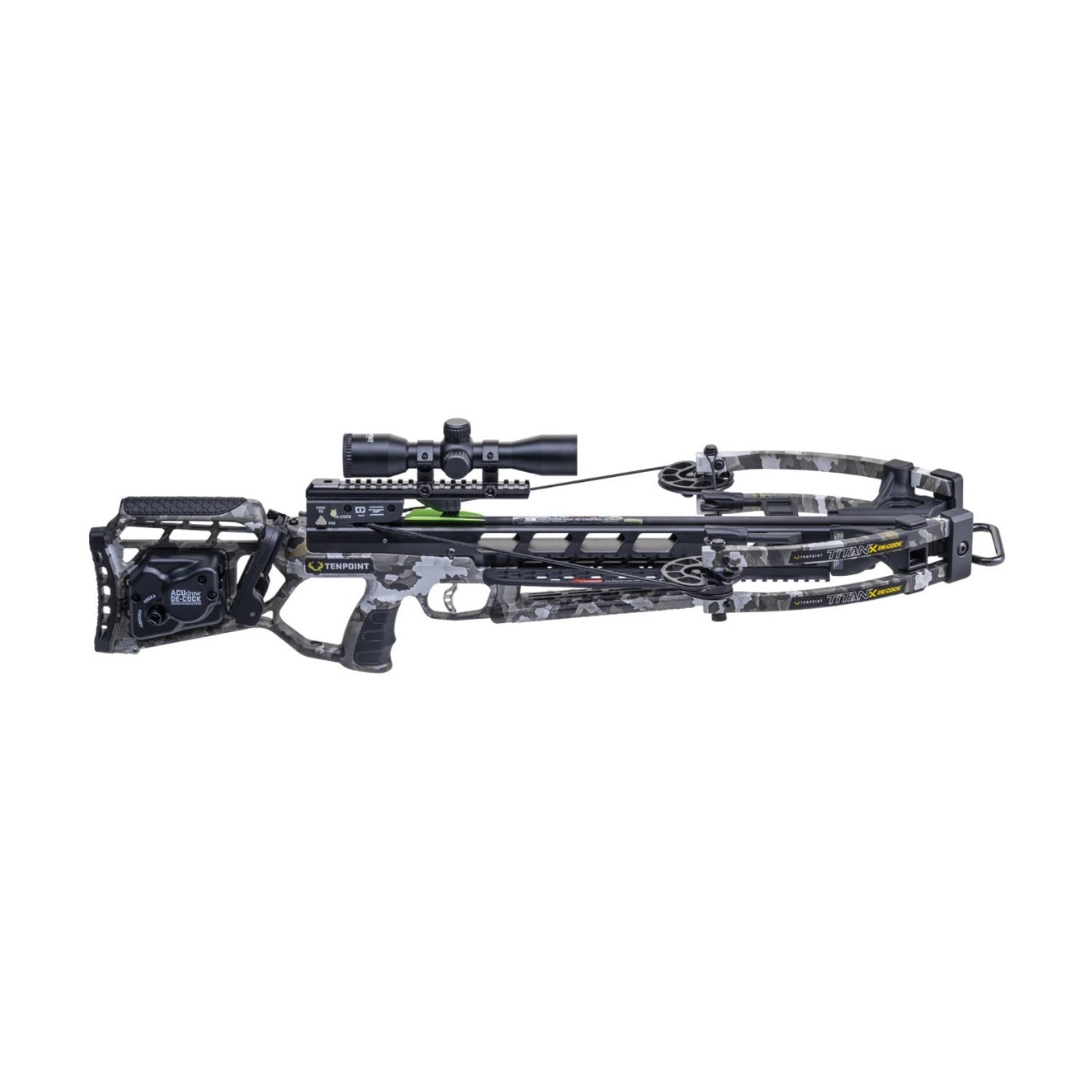TenPoint Titan X Decock 400 FPS Forward Draw Crossbow (Moss Green) Bundle with Accessories