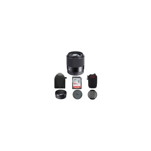 Sigma 30mm f/1.4 DC DN Contemporary Lens for Canon EF-M with Accessory Bundle