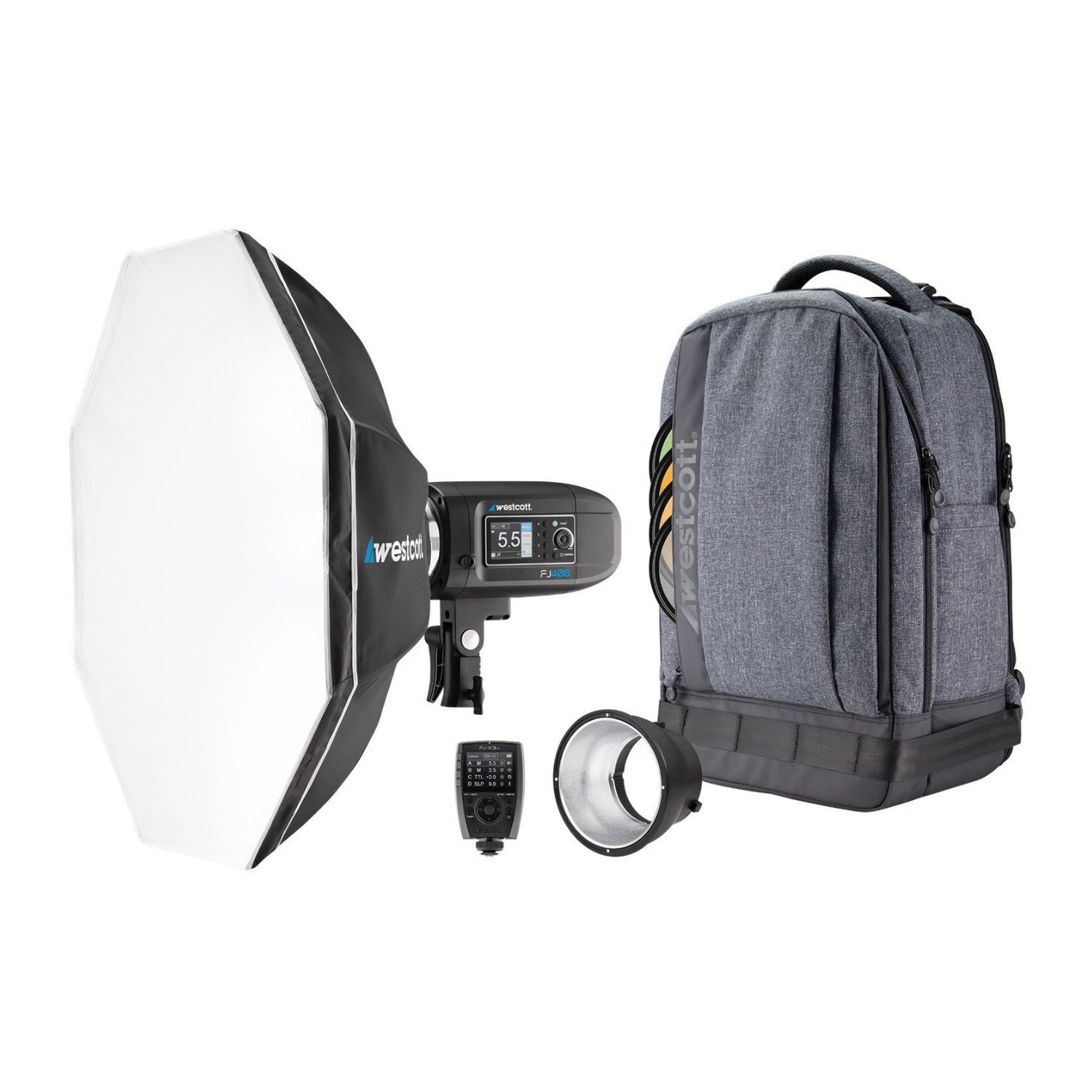 Westcott FJ400 Strobe 1-Light Backpack Kit with FJ-X3 M Trigger Bundle