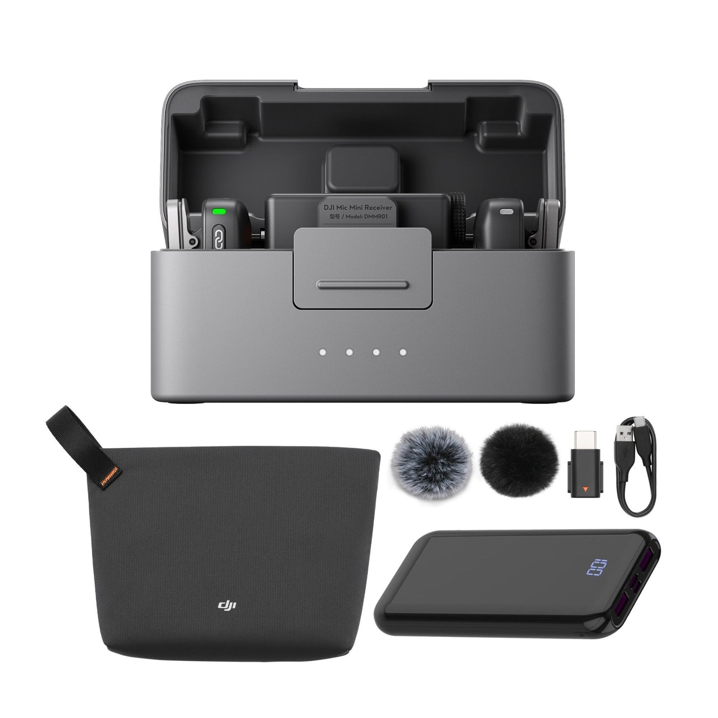 DJI Mic Mini (2 TX + 1 RX + Charging Case) with Wireless Portable Accessory