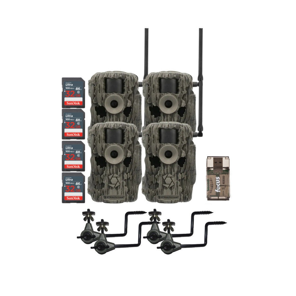Stealth Cam 36MP Fusion Max Cellular Trail Camera with 80-Feet Detection Range (2-Pack) x 2 Bundle