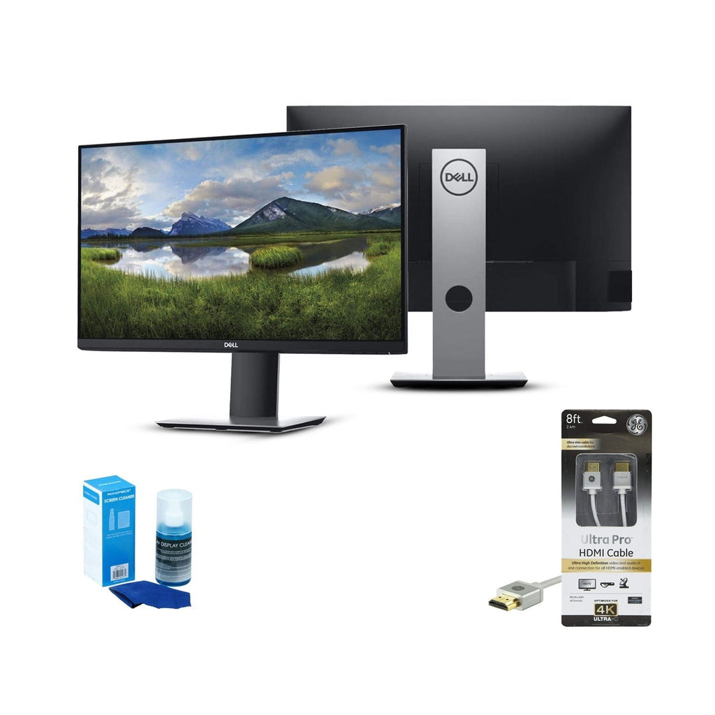 Dell P2219H 21.5" FHD IPS Monitor, Black/Silver, HDMI Cable Bundle (Refurbished)