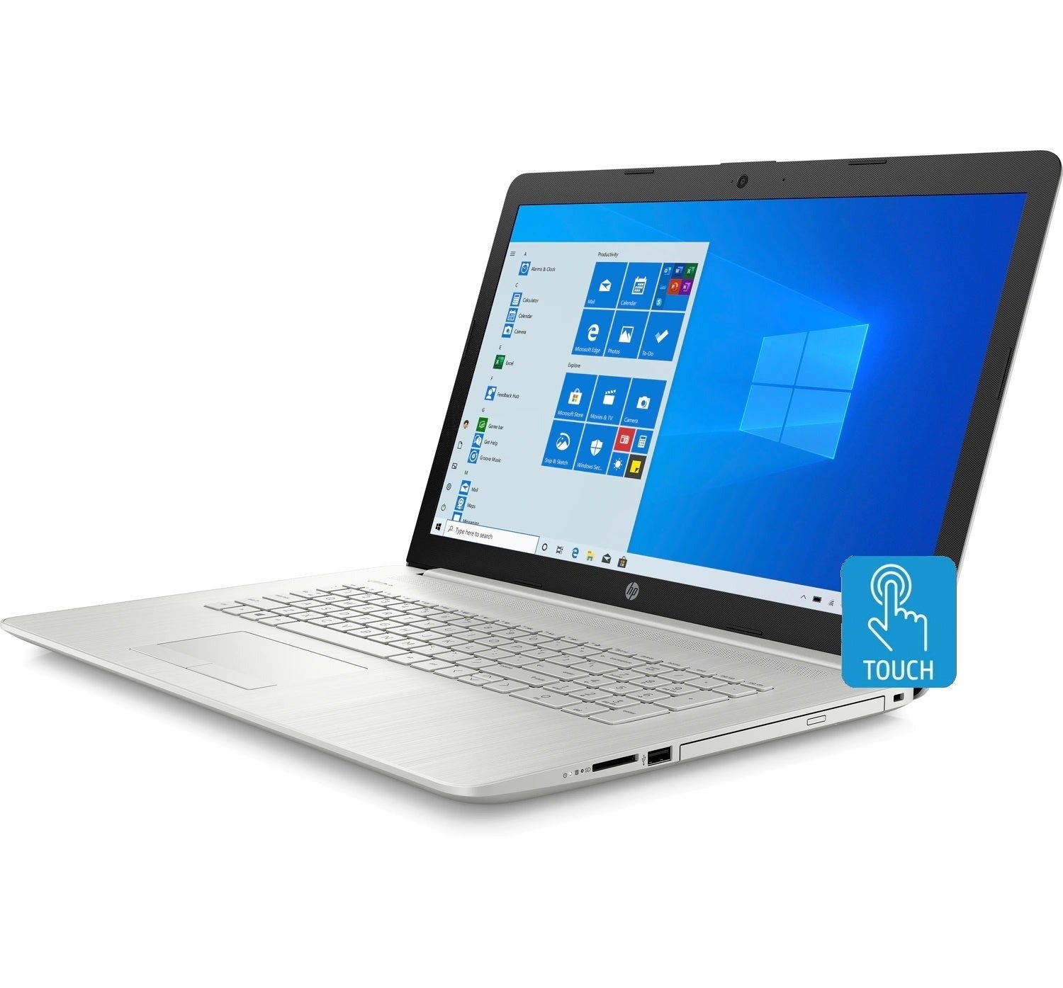 HP 17-BY 17.3" HD+ Touchscreen Laptop, Intel Core i5-1035G1, 8GB RAM, 256GB SSD, Windows 10 (Certified Refurbished)