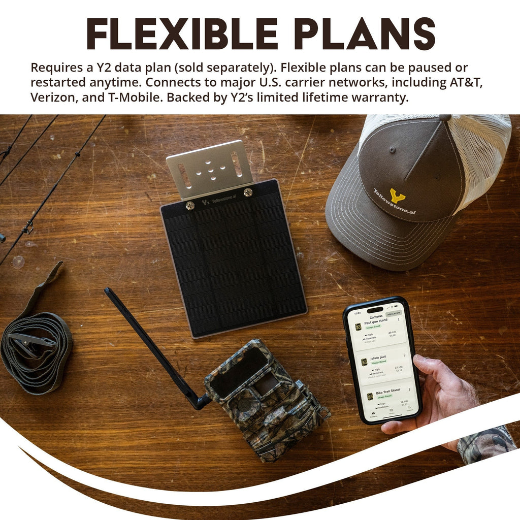 Yellowstone Y2 Cellular Trail Camera with Battery Pack and Card Reader Bundle