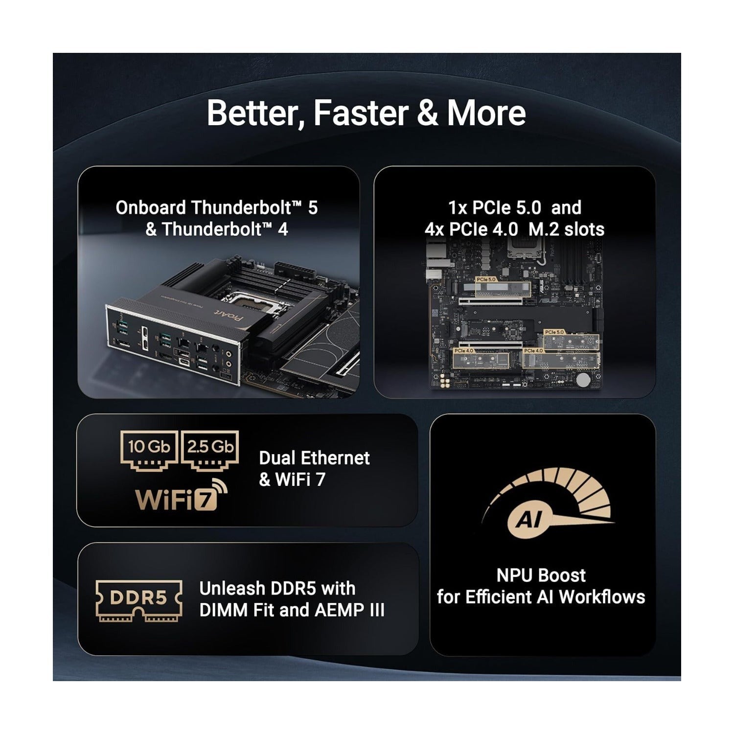 ASUS ProArt Z890-CREATOR WIFI ATX Motherboard Intel Z890 - Thunderbolt 5 Ports