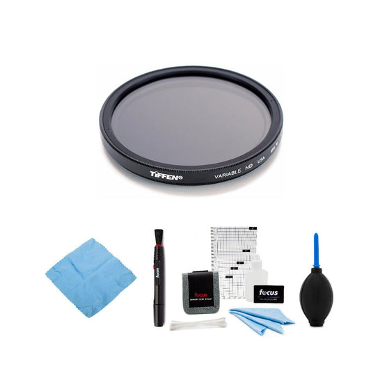 Tiffen 67mm 2-8 Stop Variable Neutral Density Filter & Accessory Bundle