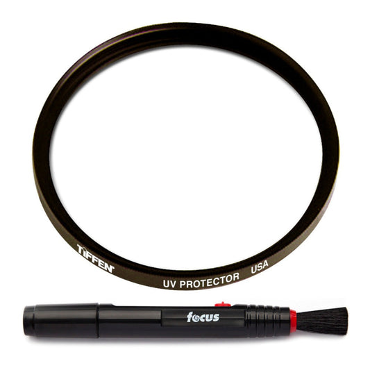 Tiffen 49mm UV Protection Filter and Lens Cleaning Pen Bundle