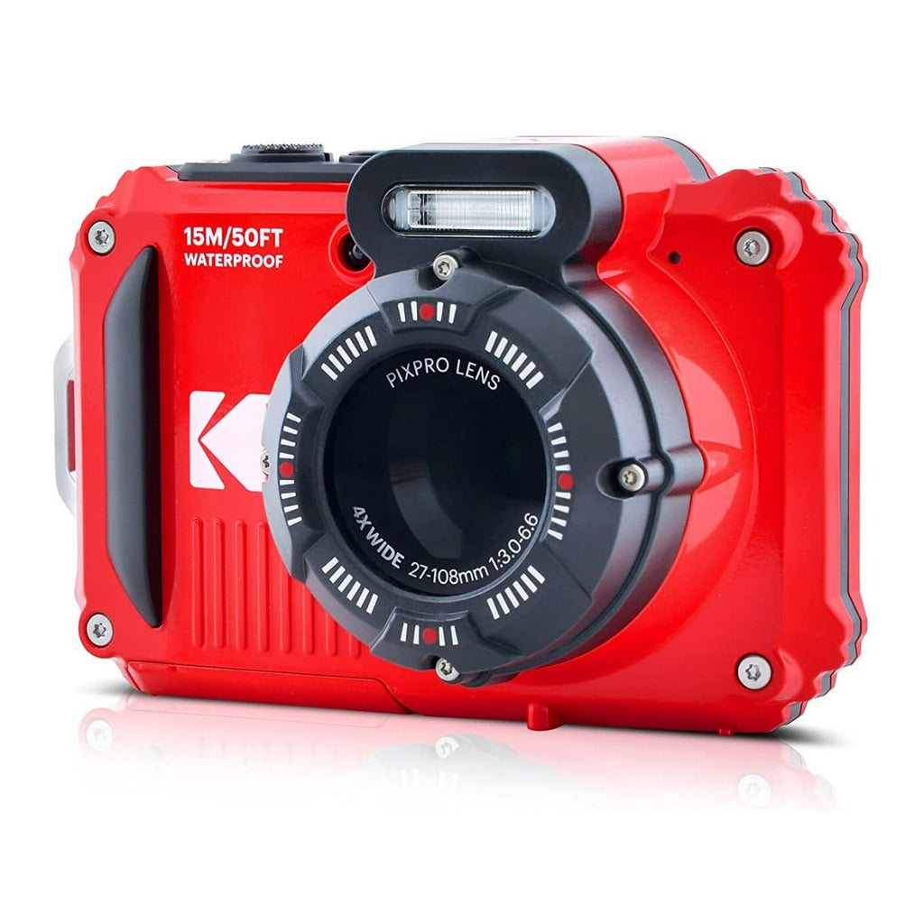 Kodak Pixpro WPZ2 Waterproof Shockproof 16MP 2.7-Inch LCD Camera (Red) Bundle