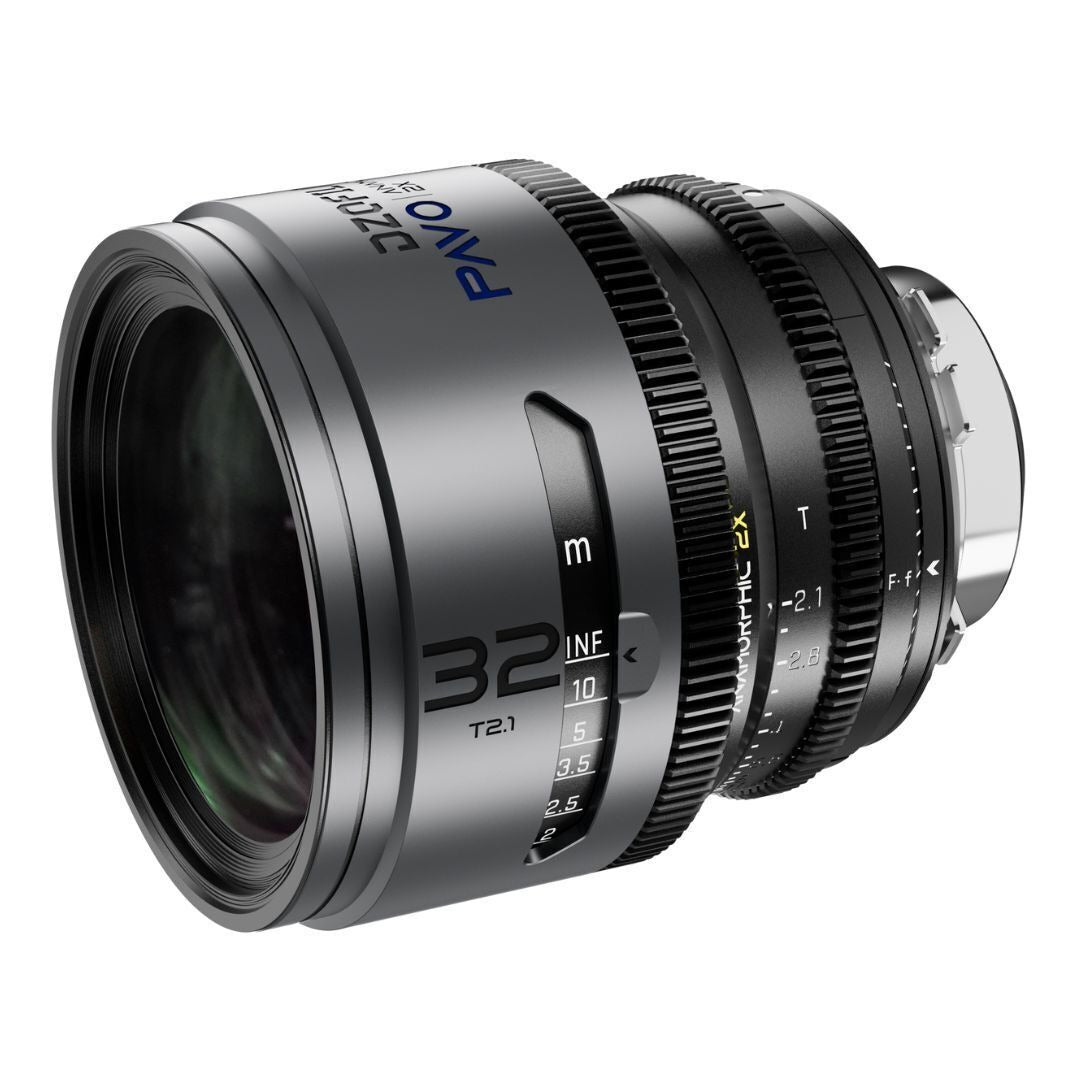 DZOFilm PAVO 32mm Anamorphic 2x T2.1 Blue Coating PL or EF Mount Lens (Space Gray and Black)