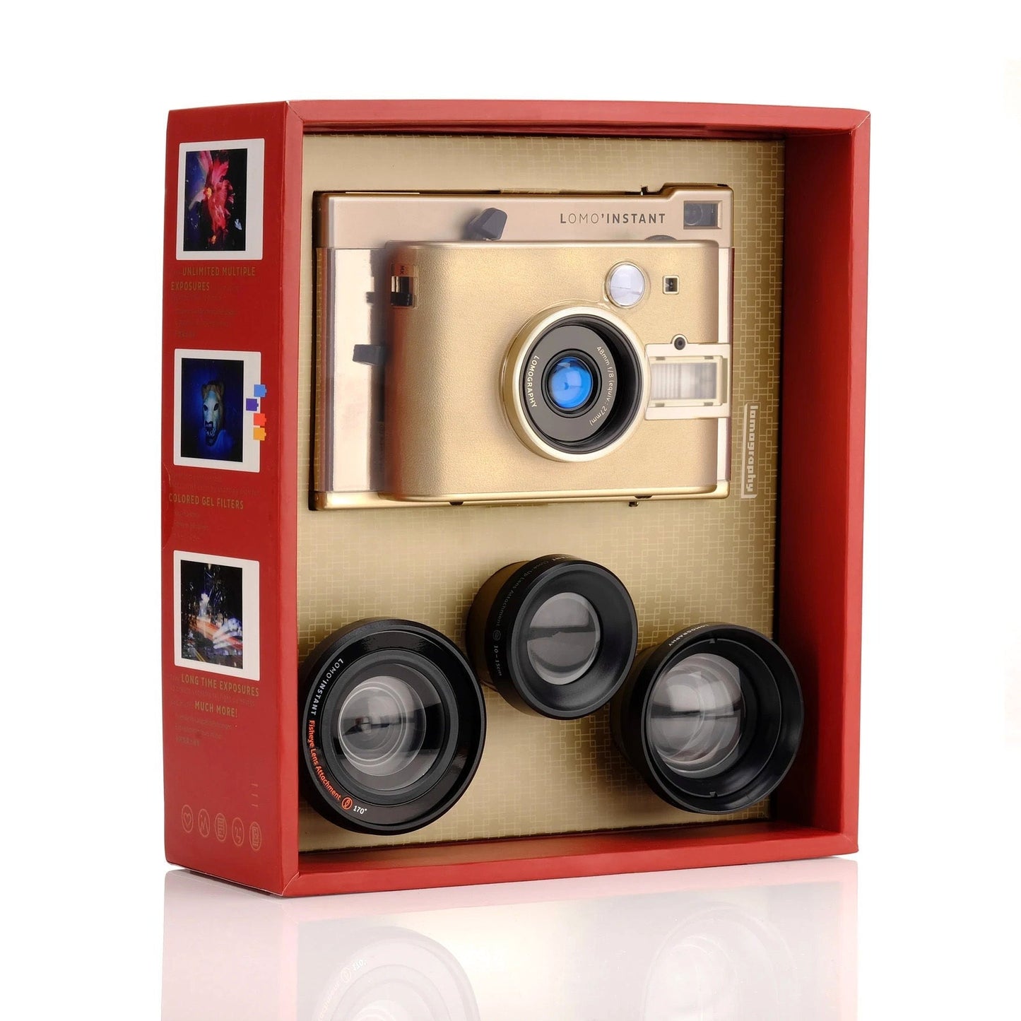 Lomography Lomo'Instant Mini Instant Camera with 3 Lenses (Yangon Gold Edition)