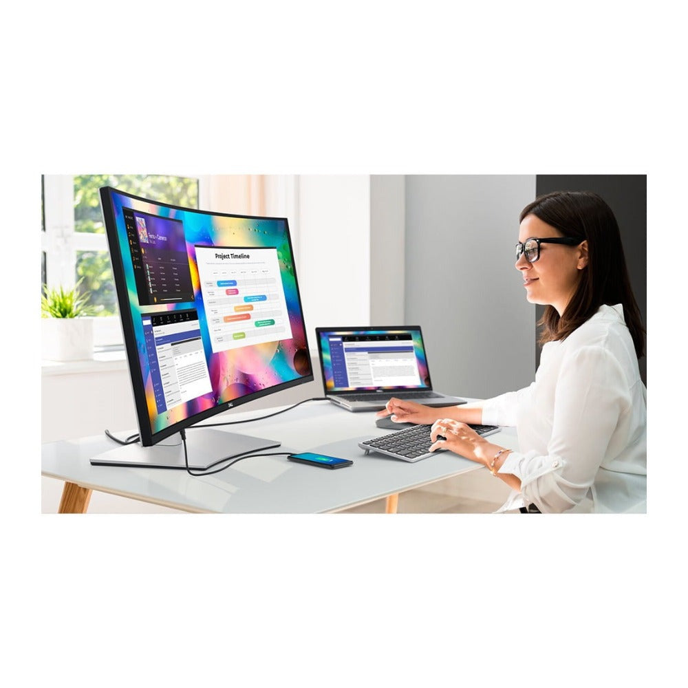 Dell UltraSharp U3824DW 38 Inch Curved Monitor with IPS Black USB-C Hub KVM 90W