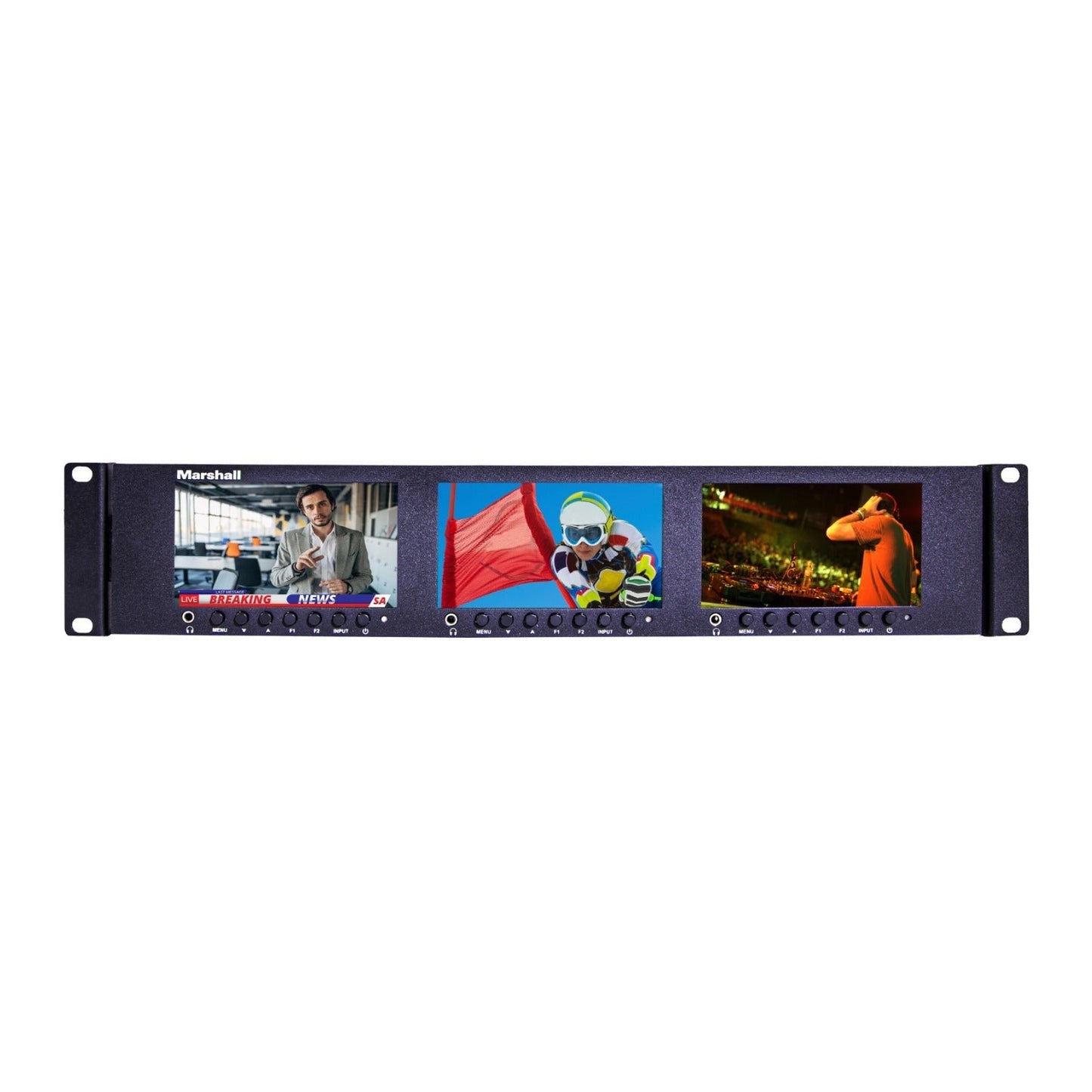 Marshall Electronics ML-503 Rackmount LCD Monitor Triple 5-Inch Screens (2 RU)