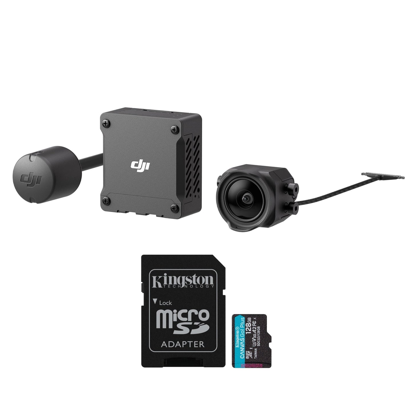 DJI O3 Air Unit Compact Video Transmission Technology with 128GB MicroSDXC Memory Card Bundle