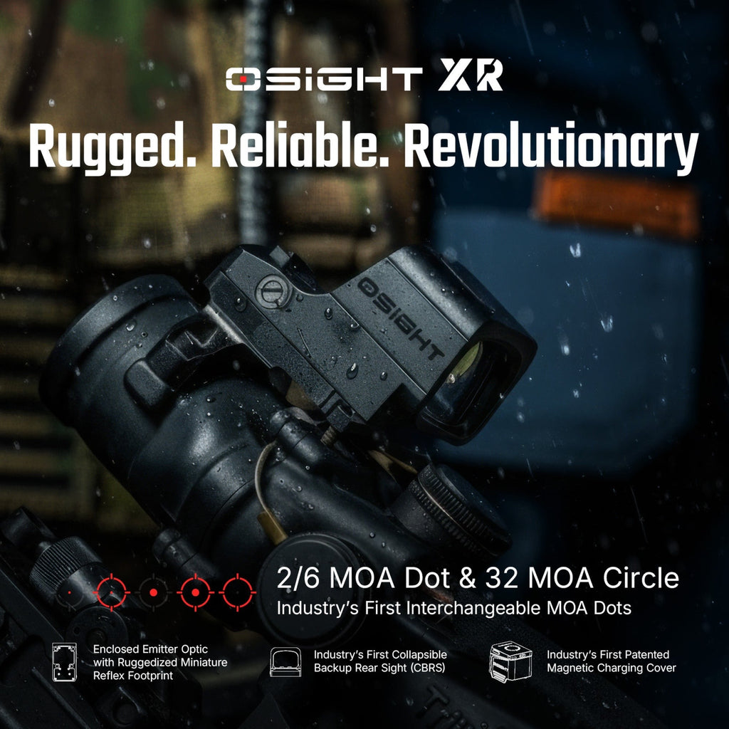 OSIGHT XR Enclosed Red Dot Sight with 2/6 + 32 MOA Multi-Reticle System