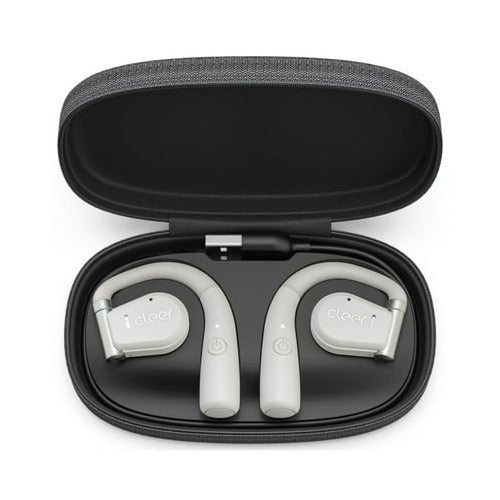 Cleer ARC Open-Ear Ear Hook Design Flexible Hinge Touch Control True Wireless Earbuds (White)
