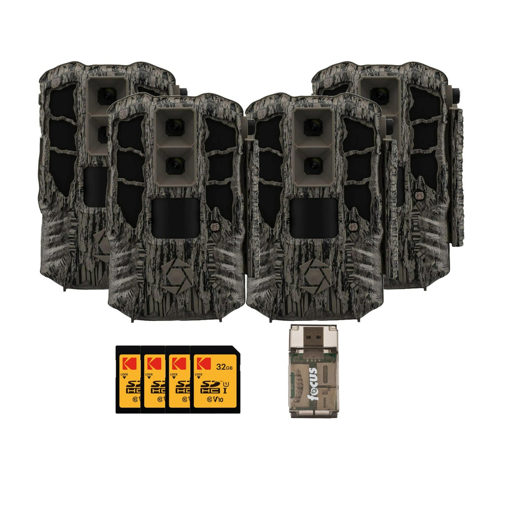 Stealth Cam Spectre 4K Pro 56MP Cellular Trail Camera (4-Pack) with Accessories