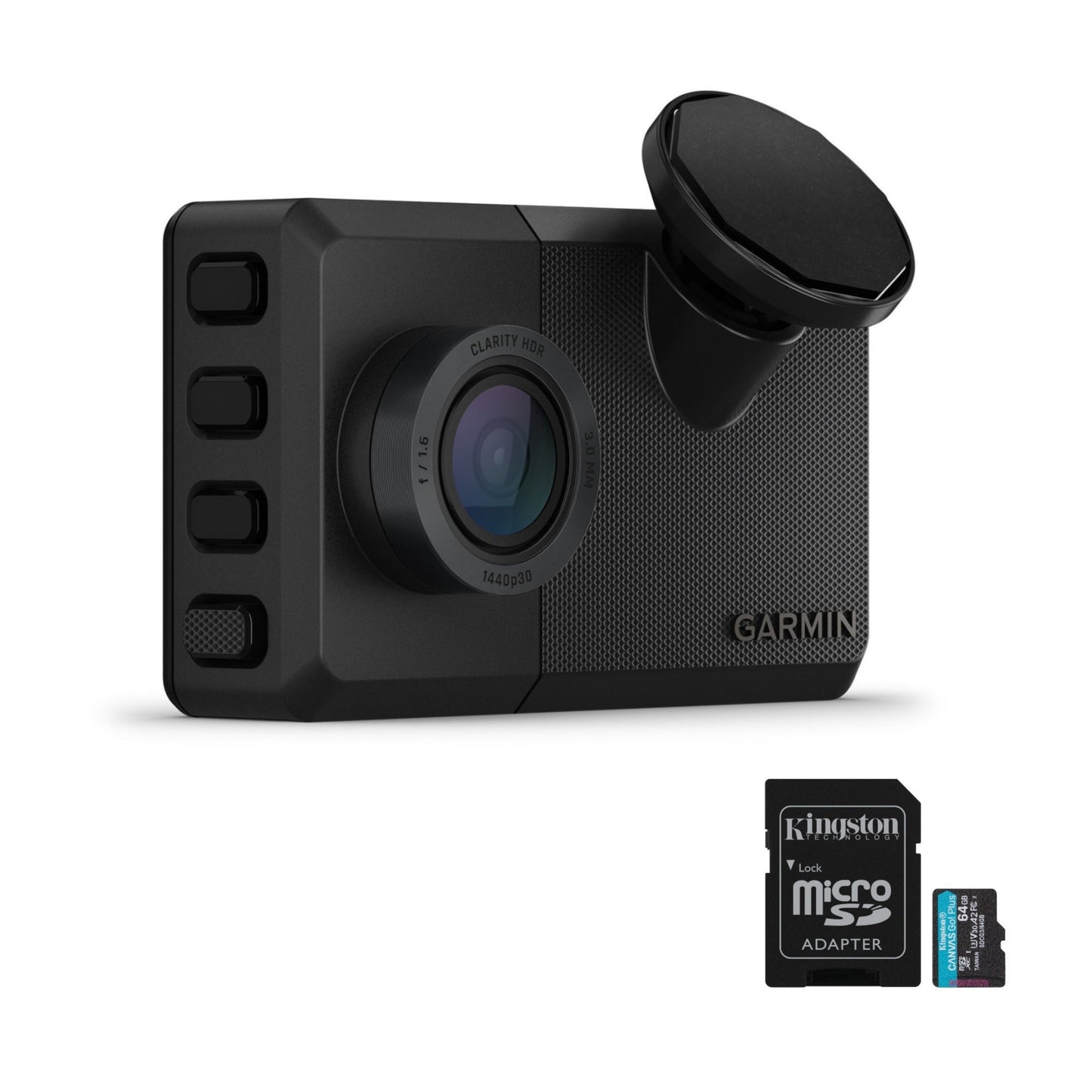 Garmin Dash CamTM Live Bundle with 64GB MicroSDXC Canvas Go Plus Memory Card