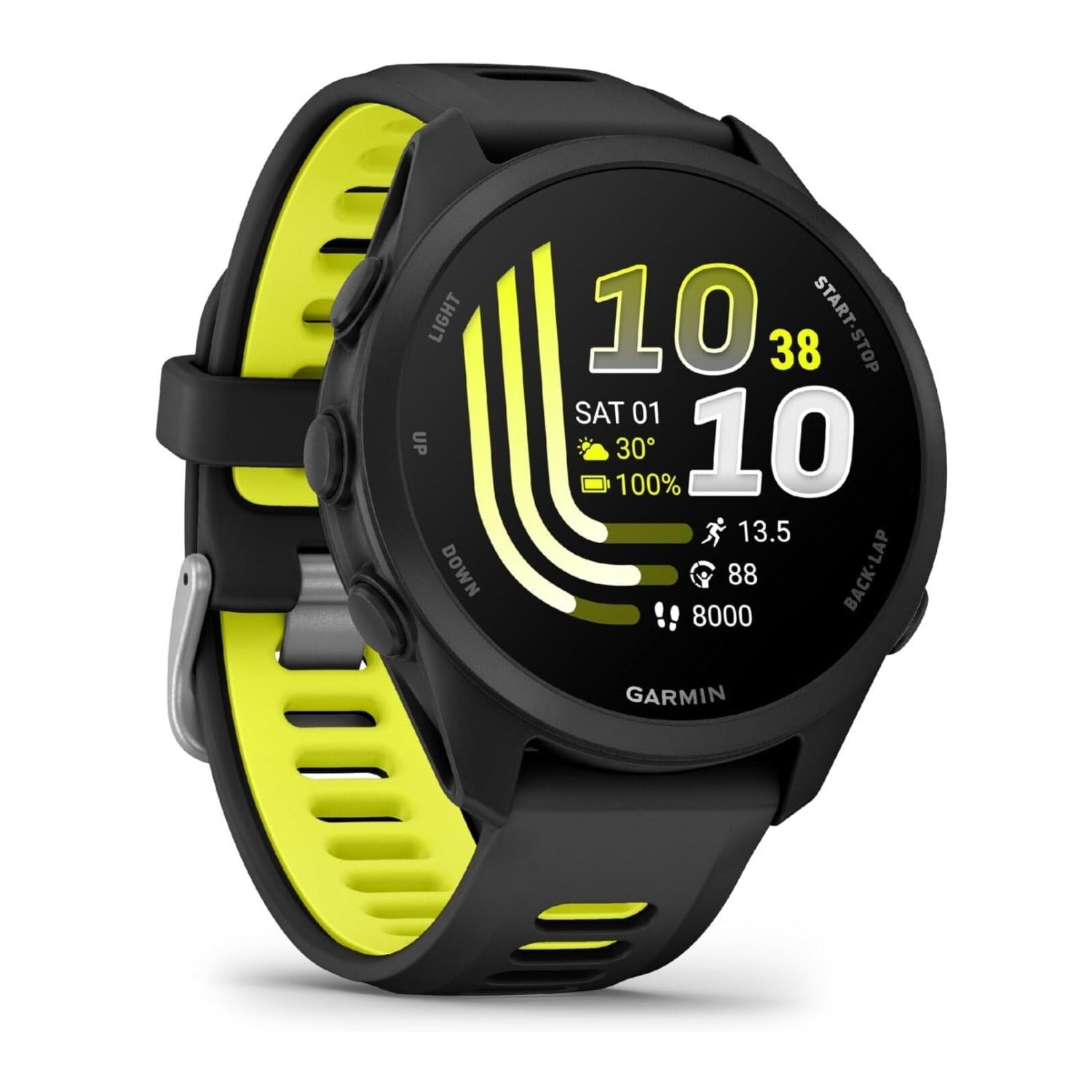 Garmin Forerunner 170 Music GPS Running Smartwatch (Black/Amp Yellow Band)