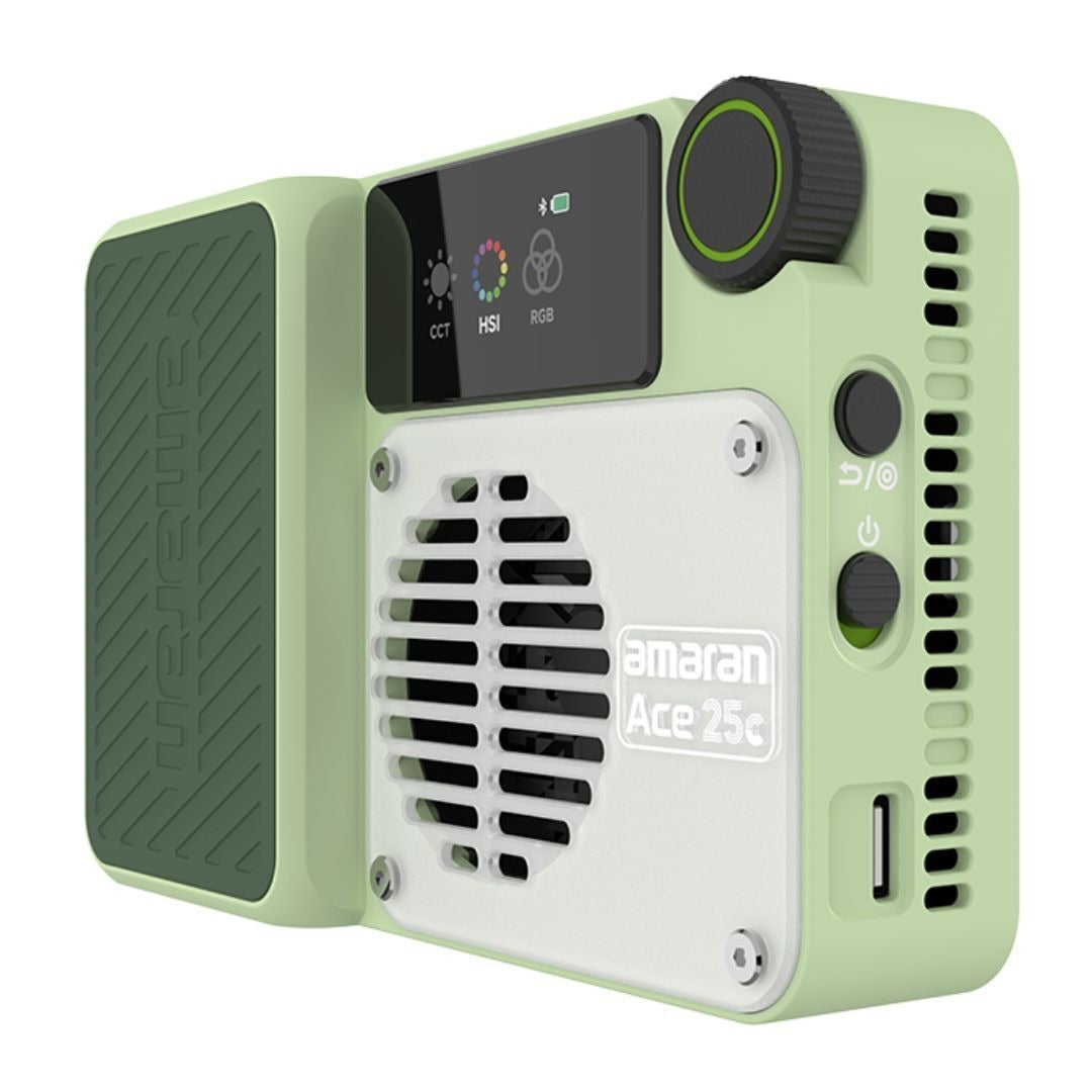 amaran Ace 25c RGBWW Full Color Compact LED Light with Ace Lock Quick-Release Mount (Green)