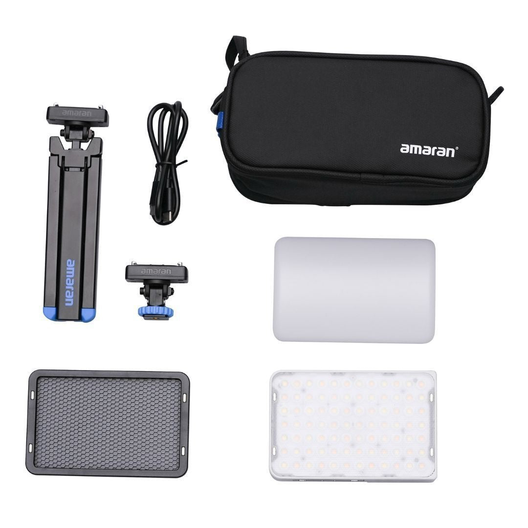 amaran Ace 25x Travel Ready Compact LED Light Creator Kit with Long-Lasting Battery (White)